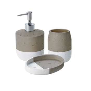 Spa - Set de salle de bain  en céramique taupe
