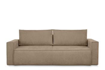 NAPI II - Sofa 3 Sitzer, mit Schlaffunktion, Modern, hellbraun