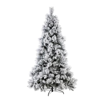 GARLENDA - Albero di Natale innevato in PE Real Touch+ PP + Flock 210 cm