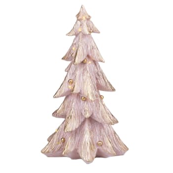 ARTICOLI NATALIZI - Alberello di Natale con LED decorazione per interno rosa h 29,5 cm