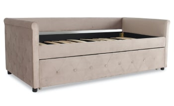 LIT BANQUETTE GIGOGNE en Bois Blanc 90 x 200 cm Elégant et Minimaliste