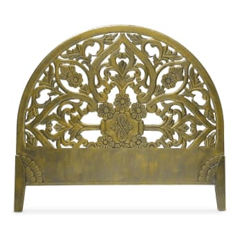 Demilune - Tête de lit sculptée 160cm bois bronze
