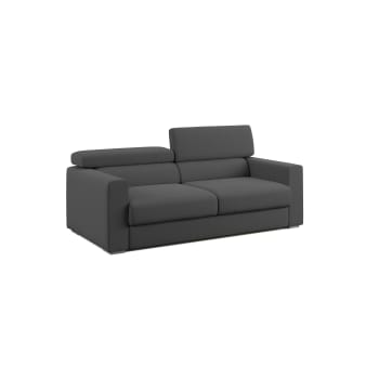 Divano 158x85cm design a due posti per salotto con pouf versatile