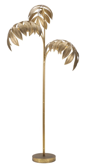 LEAF - Piantana in metallo dorata con foglie Ø cm 68x164