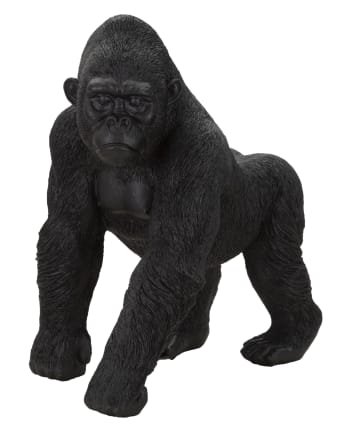 SCIMMIA - Gorilla in resina nero cm 35x21,5x37,5