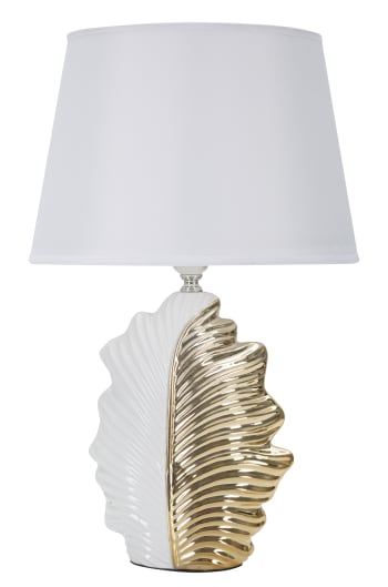 lampada C554 da tavolo classica ceramica craquelè foglia oro