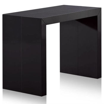 Nassau - Table console extensible l laquée noir