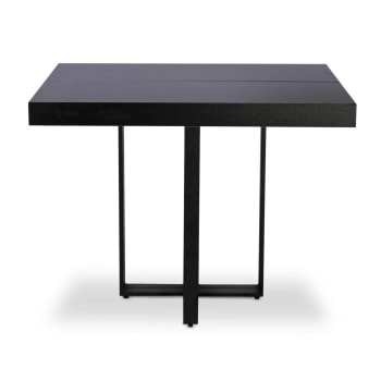 Teresa - Table extensible noir pieds noir