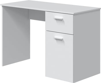 Mesa escritorio con 1 cajón y 1 Puerta blanco artik