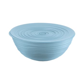 TIERRA - Saladier avec couvercle en plastique recyclé bleu 25 cm