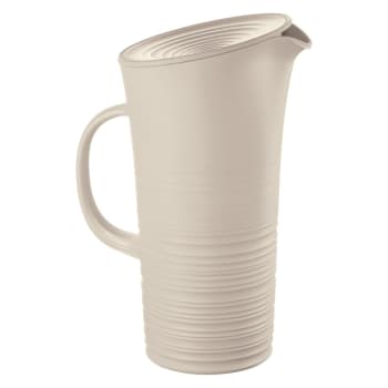 TIERRA - Carafe avec couvercle en plastique recyclé taupe 1,80 litre