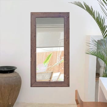 Ayna - Espejo de pared de madera maciza en tonos oscuros 140x70cm