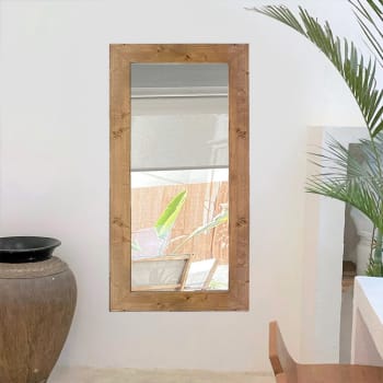 Ayna - Espejo de pared de madera maciza en tonos roble 140x70cm