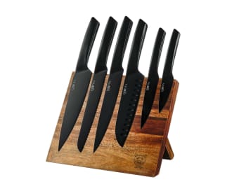 Nude - Lot de 7 couteaux en inox noir