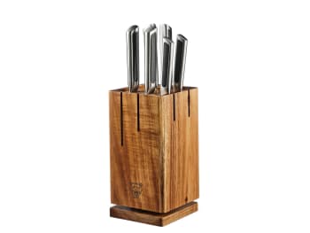 Lot de 7 couteaux de cuisine en inox noir Nude | Maisons du Monde