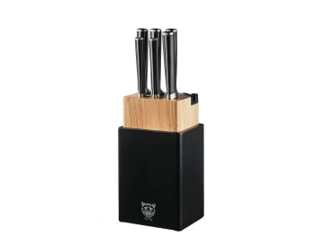Lot de 7 couteaux de cuisine en inox noir Nude | Maisons du Monde