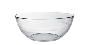 Le gigogne ® - Insalatiera rotonda in vetro resistente, 2,40 L, trasparente