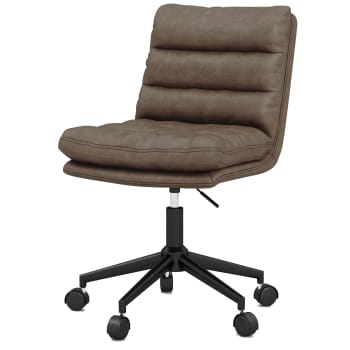 Matt-sillón de oficina de piel sintética patinada marrón