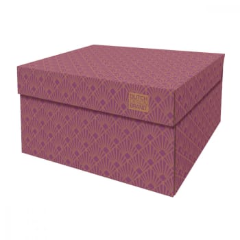 Art deco velvet red - Boite de rangement violette 39,5x32x21cm