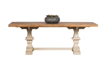 Capucine - Table rectangulaire en bois piétement poutre L220