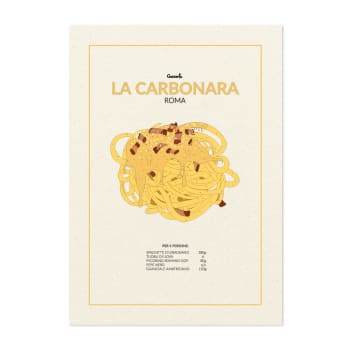 PIATTI - Poster Carta Riciclata - La Carbonara 30x40