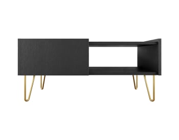 Cali - Table basse style contemporain 97 cm noir / doré