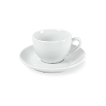 Côme - Tazza e piattino da caffè (x6) in porcellana bianco