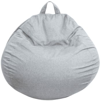 Pouf sacco grigio 120 x 100 cm