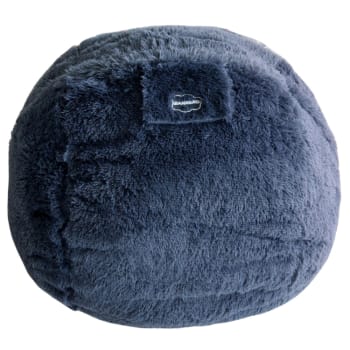 Pouf gigante finta pelliccia grigio 120 cm