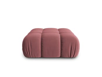 Bellis - Pouf 1 place en tissu velours rose