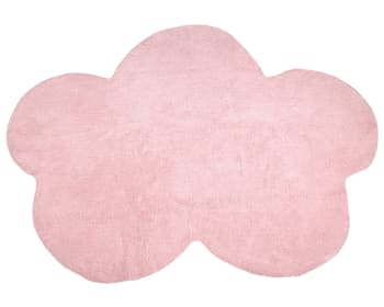 Cloud - Alfombra infantil lavable de algodón 160x120 cm, rosa