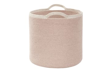 Sky shades - Korb für Kinder - Baumwolle  30x30x30 - Rosa, Beige
