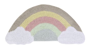 Rainbow - Alfombra infantil lavable de algodón 70x140 cm - multicolor