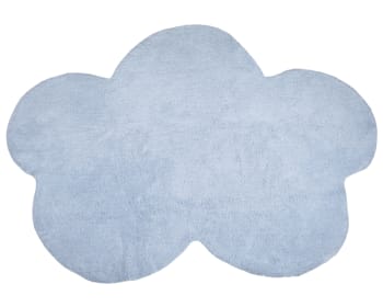 Cloud - Waschbarer Kinderteppich aus Baumwolle 160x120 cm, blau