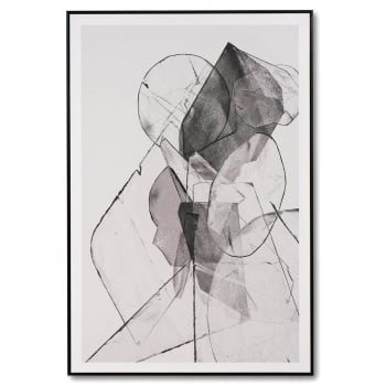 HEAD - Cuadro abstracto tonos grises 120x80