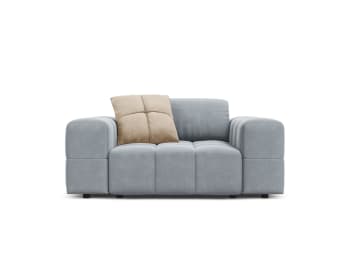 Cojín sofá con botones 40x40 cm azul Buton