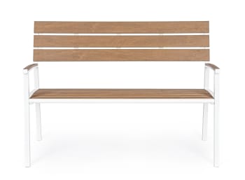 ISAK - Panchina in alluminio verniciato bianca