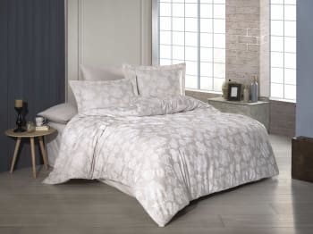 Ensemble de literie en lin lilas 1 housse de couette et 2 taies d