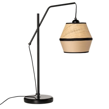 Eglo Lámpara De Mesa CARLTON 2, Lámpara De Mesa Vintage Con 1 Bombilla, Lámpara De Mesita De Noche De Acero Y Plástico, Colores Dorado, Negro, Casquillo E14, Interruptor Incluido