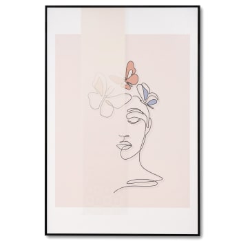 PONDER - Cuadro figurativo con mariposas 120x80