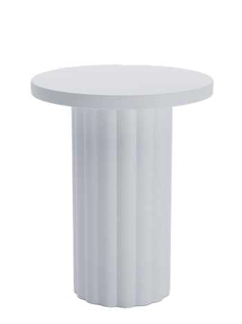 MIRABELLE - Table d'appoint ronde blanche moderne