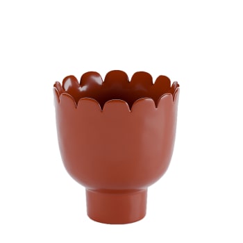 MARCEAU - Vase forme tulipe en céramique rouge