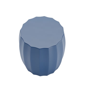 GRENADE - Table d'appoint ronde en ciment bleu