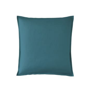 PREMIÈRE - Taie d'oreiller en percale de coton bleu 65x65