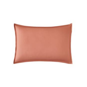 PREMIÈRE - Taie d'oreiller en percale de coton rose corail 50x70