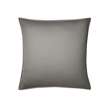 GRAND HÔTEL - Taie d'oreiller en satin de coton gris 65x65