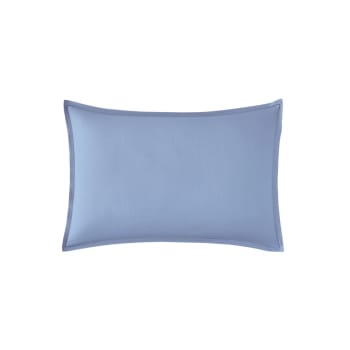 PREMIÈRE - Taie d'oreiller en percale de coton bleu olympe 50x70