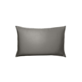 PALAZZO - Taie d'oreiller en satin de coton gris 50x75