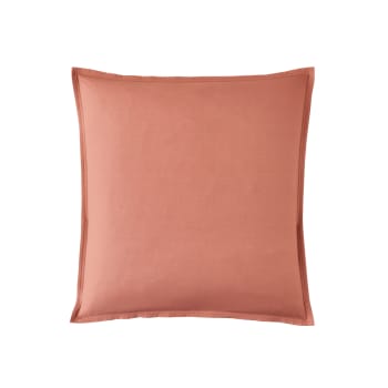 PREMIÈRE - Taie d'oreiller en percale de coton rose corail 65x65