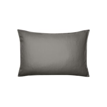 GRAND HÔTEL - Taie d'oreiller en satin de coton gris 50x75